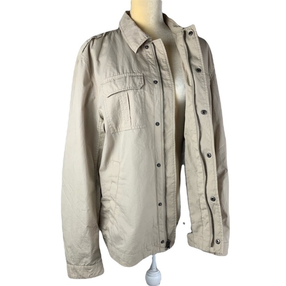 Banana Republic Oversized Khaki Utility Jacket Size Medium - Picture 1 of 9